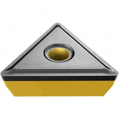 Iscar - TCMT3-1 SM Grade IC830 Carbide Turning Insert - TiAlN/AlTiN/TiN Finish, 60° Triangle, 9.52mm Inscr Circle, 3.97mm Thick, 0.4mm Corner Radius - USA Tool & Supply