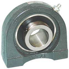 Browning - 1-1/2" ID, 4-5/8" OAL x 3-15/16" OAH Tapped Base - 4,467 Lb Static Cap, 7,340 Lb Dyn Cap, 3-1/2" Btw Mnt Hole Ctrs, 1-15/16" Base-to-Ctr Ht, Cast Iron - USA Tool & Supply