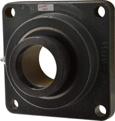 Browning - 2-7/16" ID, 6-7/8" OAL x 6-7/8" OAH 4-Bolt Flange - 8,150 Lb Static Cap, 11,789 Lb Dyn Cap, 5-5/8" Btw Mnt Hole Ctrs, Cast Iron - USA Tool & Supply