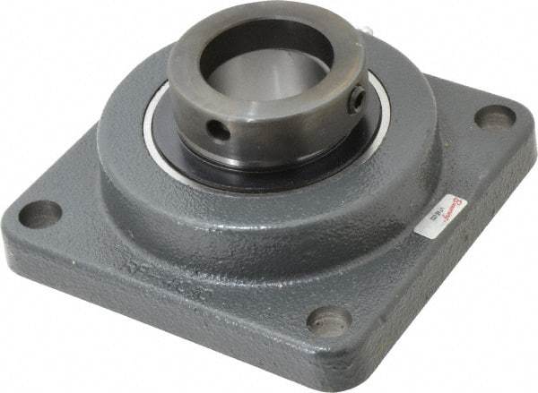 Browning - 2" ID, 6-3/8" OAL x 6-3/8" OAH 4-Bolt Flange - 6,601 Lb Static Cap, 9,752 Lb Dyn Cap, 5-1/8" Btw Mnt Hole Ctrs, Cast Iron - USA Tool & Supply