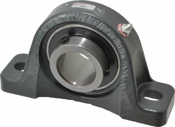 Browning - 1-11/16" ID, 7-15/16" OAL x 4-5/8" OAH Pillow Block - 5,216 Lb Static Cap, 7,889 Lb Dyn Cap, 6-1/8" Btw Mnt Hole Ctrs, 2-5/16" Base-to-Ctr Ht, Cast Iron - USA Tool & Supply