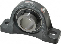 Browning - 1-11/16" ID, 7-15/16" OAL x 4-5/8" OAH Pillow Block - 5,216 Lb Static Cap, 7,889 Lb Dyn Cap, 6-1/8" Btw Mnt Hole Ctrs, 2-5/16" Base-to-Ctr Ht, Cast Iron - USA Tool & Supply