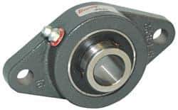 Browning - 1-11/16" ID, 7-7/16" OAL x 4-9/16" OAH 2-Bolt Flange - 5,216 Lb Static Cap, 7,889 Lb Dyn Cap, 6-3/16" Btw Mnt Hole Ctrs, Cast Iron - USA Tool & Supply
