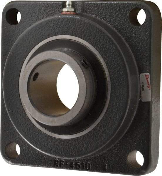 Browning - 2" ID, 6-3/8" OAL x 6-3/8" OAH 4-Bolt Flange - 6,601 Lb Static Cap, 9,752 Lb Dyn Cap, 5-1/8" Btw Mnt Hole Ctrs, Cast Iron - USA Tool & Supply