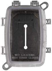 Cooper Crouse-Hinds - Electrical Outlet Box Polycarbonate Weatherproof Cover - Includes Inserts - USA Tool & Supply