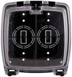 Cooper Crouse-Hinds - Electrical Outlet Box Polycarbonate Weatherproof Cover - Includes Inserts - USA Tool & Supply
