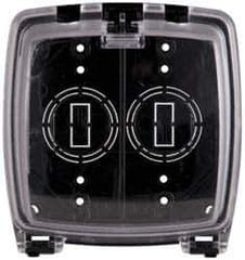 Cooper Crouse-Hinds - Electrical Outlet Box Polycarbonate Weatherproof Cover - Includes Inserts - USA Tool & Supply