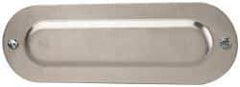 Cooper Crouse-Hinds - 2" Trade, Aluminum Conduit Body Cover Plate - Use with Series 5 Conduit Outlet Bodies - USA Tool & Supply