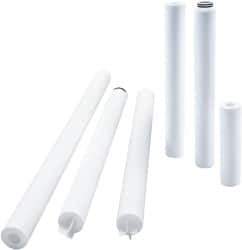 Parker - 2-1/2" OD, 75µ, Polyolefin Thermal Bonded Cartridge Filter - 10" Long - USA Tool & Supply