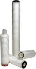 Parker - 2-1/2" OD, 1µ, Polypropylene Absolute Rated-Pleated-Melt Blown Cartridge Filter - 10" Long - USA Tool & Supply