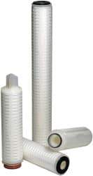 Parker - 2-1/2" OD, 5µ, Polypropylene Absolute Rated-Pleated-Melt Blown Cartridge Filter - 20" Long - USA Tool & Supply