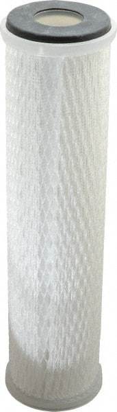 Parker - 2-1/2" OD, 0.5µ, Polypropylene Pleated-Melt Blown & Spun Bonded Cartridge Filter - 10" Long - USA Tool & Supply