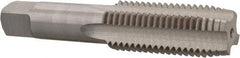 Interstate - 1-8 UNC 4 Flute Bright Finish High Speed Steel Straight Flute Standard Hand Tap - Plug, Right Hand Thread, 5-1/8" OAL, H11 Limit, 0.005" Oversize - USA Tool & Supply