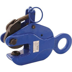 Vestil - 6,000 Lbs. Load Capacity Positive Locking Plate Clamp - 1-1/2 Inch Max Thickness, 3-1/4 Inch Throat Depth and 1.9 Inch Bale Opening - USA Tool & Supply