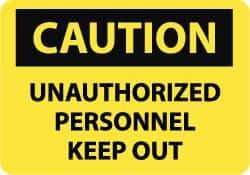 NMC - "Caution - Safety Glasses Required Beyond This Point", 20" Long x 28" Wide, Aluminum Safety Sign - Rectangle, 0.04" Thick, Use for Accident Prevention - USA Tool & Supply