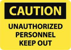 NMC - "Caution - Safety Glasses Required Beyond This Point", 20" Long x 28" Wide, Aluminum Safety Sign - Rectangle, 0.04" Thick, Use for Accident Prevention - USA Tool & Supply