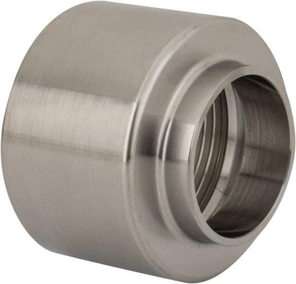 VNE - 1-1/4", Weld Style, Sanitary Stainless Steel Pipe Adapter - FNPT x Butt Weld Connection, Grade 316L - USA Tool & Supply