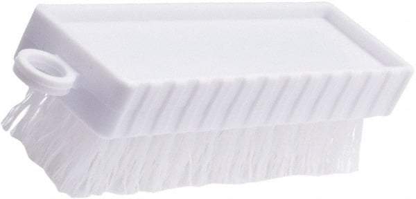 Rubbermaid - 3/4" Bristle Length, Polypropylene Scrub Brush - 4-3/4" OAL, White, Plastic Block - USA Tool & Supply