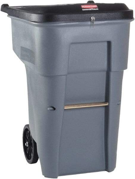 Rubbermaid - 65 Gal Gray Rectangle Confidential Document Container - 41.8" High x 32.3" Long x 25.3" Wide - USA Tool & Supply