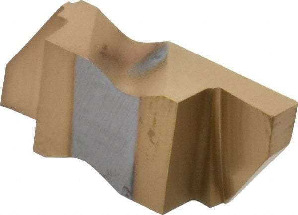 Tool-Flo - 3094FLG Grade GP3, 2.39mm Cutting Width Carbide Grooving Insert - 4.57mm Max Depth of Cut, Right Hand, 0.005 to 0.01" Corner Radius, TiN Finish - USA Tool & Supply