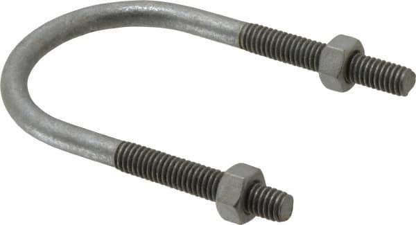 Cooper Crouse-Hinds - Malleable Iron Rigid U-Bolts - 1-1/2" Rigid, Electrogalvanized Finish - USA Tool & Supply