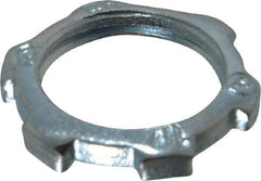 Cooper Crouse-Hinds - 1/2" Trade, Steel Threaded Rigid/Intermediate (IMC) Conduit Locknut - Noninsulated - USA Tool & Supply