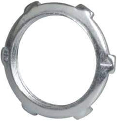 Cooper Crouse-Hinds - 1" Trade, Steel Threaded Rigid/Intermediate (IMC) Conduit Locknut - Noninsulated - USA Tool & Supply