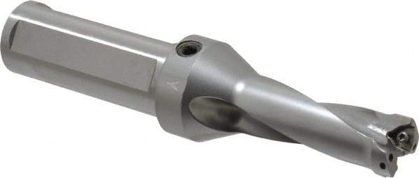 Kennametal - 63.5mm Max Drill Depth, 2.5xD, 1-1/8" Diam, Indexable Insert Drill - 2 Inserts, 1-1/4" Shank Diam, Straight Shank - USA Tool & Supply