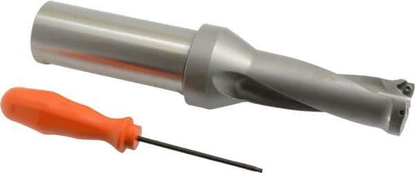 Kennametal - 79.5mm Max Drill Depth, 2.5xD, 31.8mm Diam, Indexable Insert Drill - 2 Inserts, 1-1/2" Shank Diam, Straight Shank - USA Tool & Supply