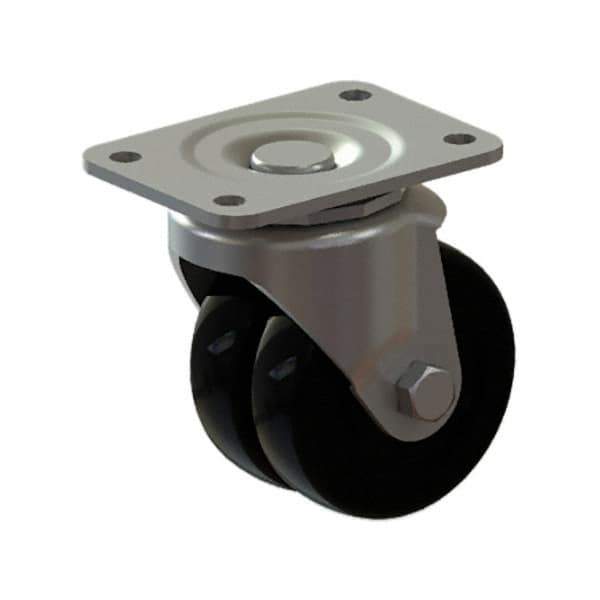E.R. Wagner - 3" Diam x 3-7/8" OAH Standard Caster - 3-7/8 Inch Overall Height, For Medium Duty - USA Tool & Supply