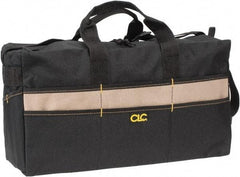 CLC - 17 Pocket Black & Khaki Polyester Tool Bag - 18" Wide x 7" Deep x 9" High - USA Tool & Supply