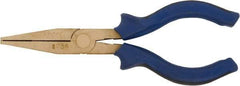 Ampco - 6-1/4" OAL, 0.55" Jaw Length, Nonsparking Pliers - Flat Nose Jaw - USA Tool & Supply