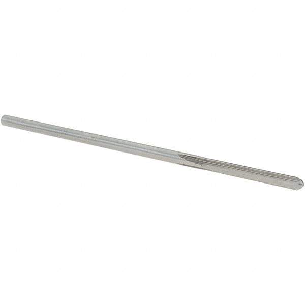Alvord Polk - 0.117" High Speed Steel 4 Flute Chucking Reamer - Straight Flute, 0.112" Straight Shank, 7/8" Flute Length, 3-1/2" OAL - USA Tool & Supply