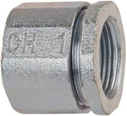 Cooper Crouse-Hinds - 1" Trade, Malleable Iron Threaded Rigid/Intermediate (IMC) Conduit Coupling - Noninsulated - USA Tool & Supply