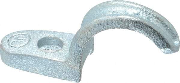 Cooper Crouse-Hinds - 3/4" Pipe, Malleable Iron, Conduit Clamp - 1 Mounting Hole - USA Tool & Supply