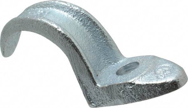 Cooper Crouse-Hinds - 1-1/2" Pipe, Malleable Iron, Conduit Clamp - 1 Mounting Hole - USA Tool & Supply