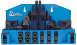 Gibraltar - 52 Piece Fixturing Step Block & Clamp Set with 1" Step Block, 11/16" T-Slot, 5/8-11 Stud Thread - 1-1/8" Nut Width, 3, 4, 5, 6, 7 & 8" Stud Lengths - USA Tool & Supply