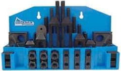 Gibraltar - 52 Piece Fixturing Step Block & Clamp Set with 1" Step Block, 11/16" T-Slot, 1/2-13 Stud Thread - 1-1/8" Nut Width, 3, 4, 5, 6, 7 & 8" Stud Lengths - USA Tool & Supply