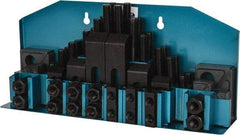 Gibraltar - 52 Piece Fixturing Step Block & Clamp Set with 25mm Step Block, 18mm T-Slot, M16x2.0 Stud Thread - 29mm Nut Width, 80, 110, 125, 150, 175 & 200mm Stud Lengths - USA Tool & Supply