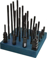 Gibraltar - 38 Piece, 3/8-16 Stud, 1/2" T Slot, T Nut & Stud Kit - 7/8" T-Slot Nut Width, 3, 4, 5, 6, 7, 8" Stud Lengths - USA Tool & Supply