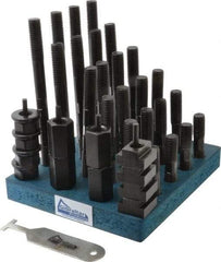 Gibraltar - 38 Piece, 5/8-11 Stud, 3/4" T Slot, T Nut & Stud Kit - 1-1/4" T-Slot Nut Width, 3, 4, 5, 6, 7, 8" Stud Lengths - USA Tool & Supply