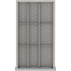 LISTA - 9-Compartment Drawer Divider Layout for 3.15" High Drawers - USA Tool & Supply