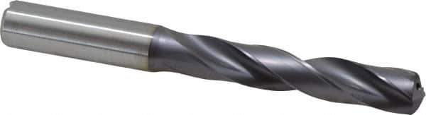 Kennametal - 1/2" 140° Solid Carbide Jobber Drill - TiAlN Finish, Right Hand Cut, Spiral Flute, Straight Shank, 4.8819" OAL, Standard Point - USA Tool & Supply