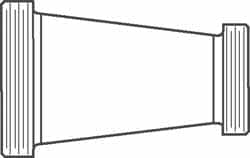 VNE - 1-1/2 x 1" Bevel Seat Style Sanitary Stainless Steel Pipe Concentric Reducer - Exact Industrial Supply