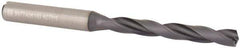 Kennametal - 6.1mm 140° Solid Carbide Jobber Drill - TiAlN Finish, Right Hand Cut, Spiral Flute, Straight Shank, 91mm OAL, Standard Point - USA Tool & Supply