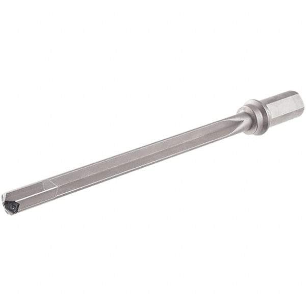 Iscar - 300mm Max Drill Depth, 15xD, 19.5mm Diam, Indexable Insert Drill - 1 Insert, 25mm Shank Diam, Weldon Flat Shank - USA Tool & Supply