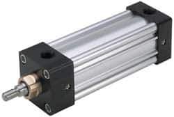 Parker - 8" Stroke x 2-1/2" Bore Double Acting Air Cylinder - 3/8 Port, 7/16-20 Rod Thread, 250 Max psi, -10 to 165°F - USA Tool & Supply