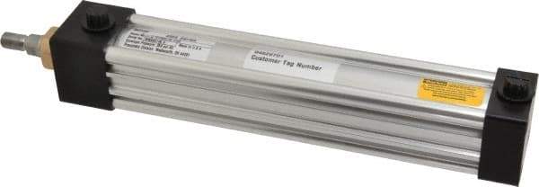 Parker - 8" Stroke x 1-1/2" Bore Double Acting Air Cylinder - 3/8 Port, 7/16-20 Rod Thread, 250 Max psi, -10 to 165°F - USA Tool & Supply