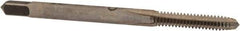 Interstate - #5-36 UNS 3B 3 Flute Bright Finish High Speed Steel Straight Flute Standard Hand Tap - Plug, Right Hand Thread, 1-15/16" OAL, H2 Limit, Oversize - USA Tool & Supply