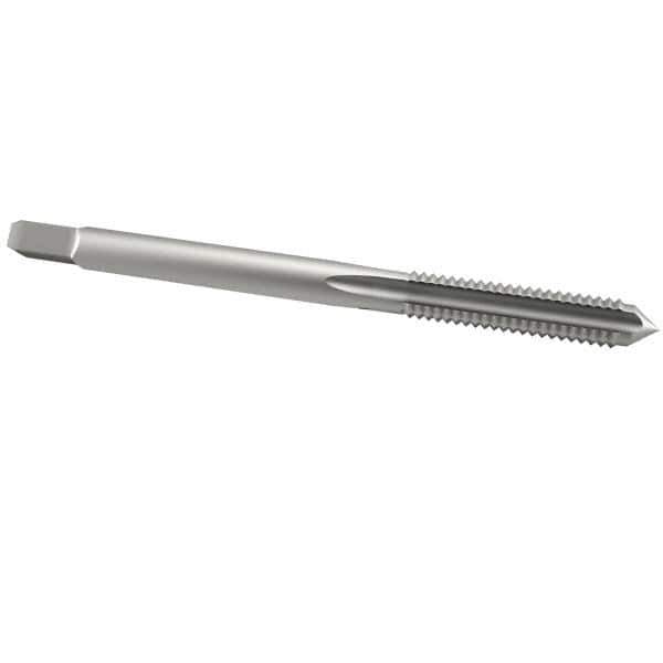 Interstate - #6-48 UNS 3 Flute Bright Finish High Speed Steel Straight Flute Standard Hand Tap - Plug, Right Hand Thread, 2" OAL, H2 Limit, Oversize - Exact Industrial Supply